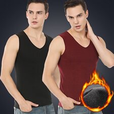 9862浅灰V领薄款单面磨毛发热纤维纯色打底衫无痕保暖背心马甲，女装背心吊带，星座510A-1