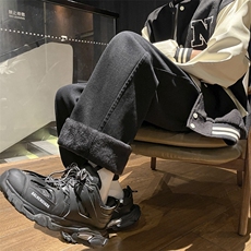 休闲百搭牛仔裤垂顺加绒美式高街潮流K821加绒特批45，男装休闲裤，星座718-1