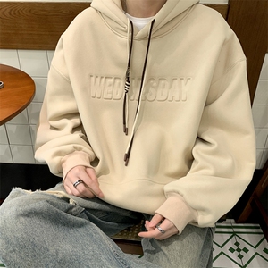 抖音品质加绒潮流立体钢印字母卫衣LMWY03JR-P60 LMWY03-P55图片