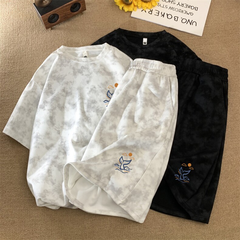 量大图低自动【有货】短袖套装C403A-TZT25398-P55,男装休闲套装,电商C403A
