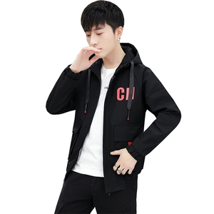 2021新款男士外套韩版潮牌工装夹克休闲秋季上衣服H9005图片