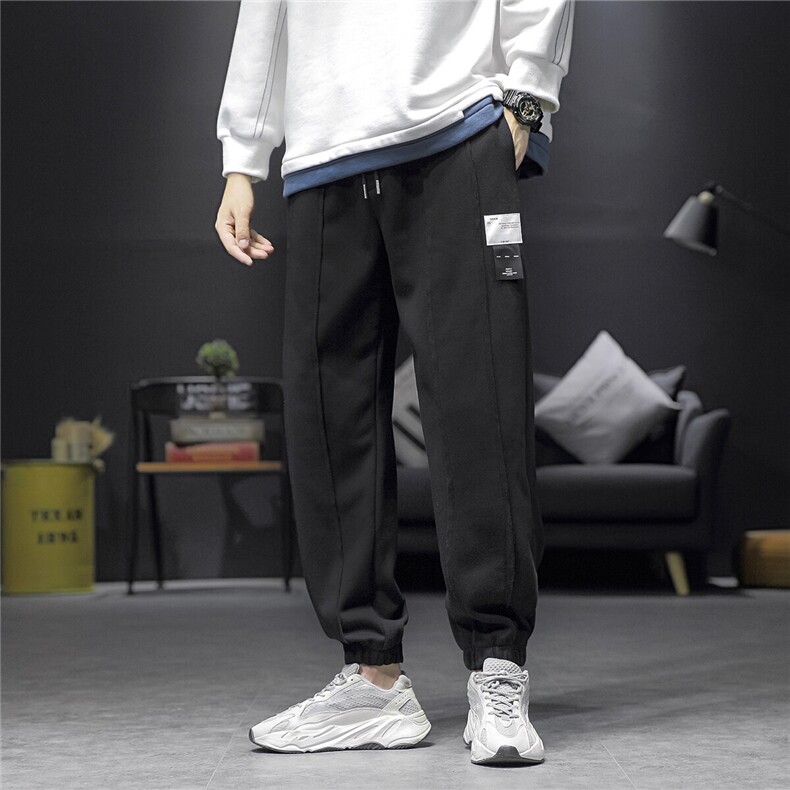 1日系宽松运动裤束脚裤大码长裤潮休闲裤男九分裤7280P45控68，女装休闲裤，星座226-2