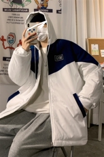 1港风连帽宽松休闲拉链时尚棉衣男女大码棉服男外套男7786P60控98，男装棉衣，星座226-2