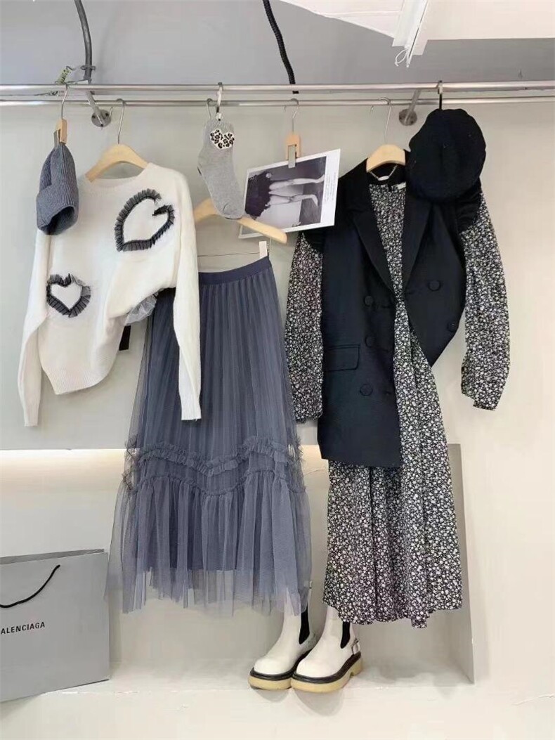 冬季半裙，裤子，女装半身裙，浪漫流纱