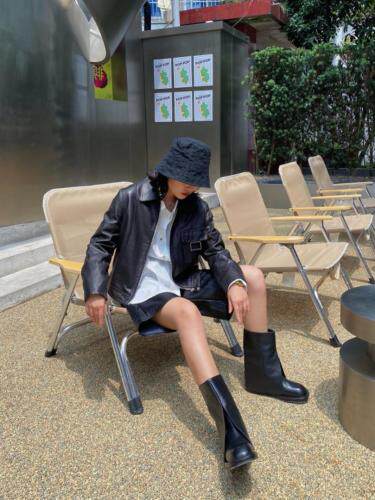 【现货】帅气小羊皮皮衣，女装皮衣，安吉拉