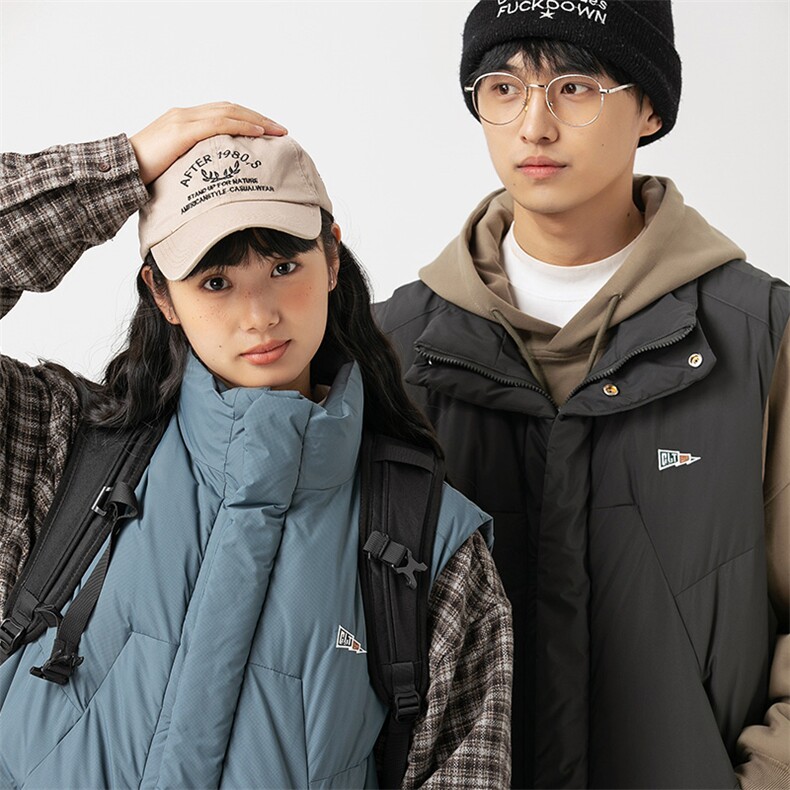 2026冬季新款男日系潮牌立领白鸭绒羽绒服马甲加厚外套YR08-F173,男装羽绒服,电商A101（原外27）