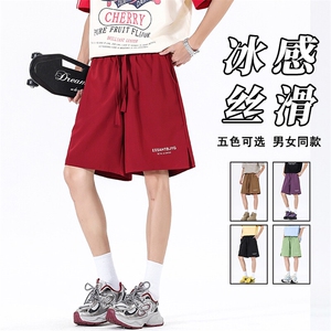 多色可选尼龙速干短裤高街美式烫画五分裤25XD23079特批15图片