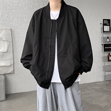 M-8XL春季棒球服外套男大码立领飞行员夹克潮牌休闲衣服JK001P65，男装夹克，电商B312