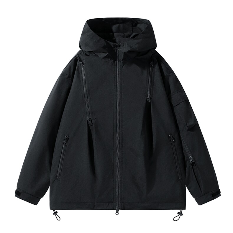 现货多拉链冲锋衣宽松男外套DSA157B-JK1562-P60,男装夹克,电商A157B