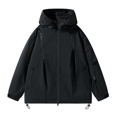 现货多拉链冲锋衣宽松男外套DSA157B-JK1562-P60，男装夹克，电商A157B