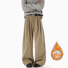 美式灯芯绒裤子男女款秋冬宽松大码男裤复古重磅休闲阔腿裤，男装休闲裤，星座506A