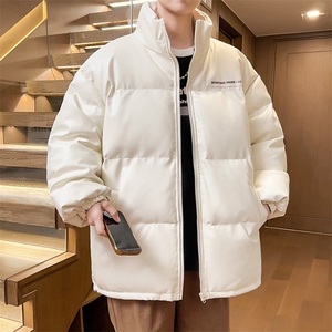男士皮棉衣冬季加厚立领棉服潮棉袄字母印花青年A266-PY2101-P80图片