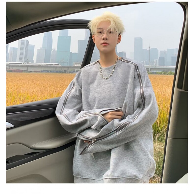 E56P43秋冬打底衫卫衣男生时尚休闲上衣宽松日系潮流男装,男装卫衣,星座512-6