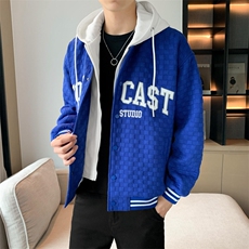 2025春季夹克男潮流假两件夹克外套衣服上衣A210-JK272-P95，男装夹克，星座210-3