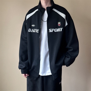 现货新款刺绣立领夹克外套男潮牌时尚休闲上衣A351-AW2518-P110,女士西装喇叭裤的搭配图片