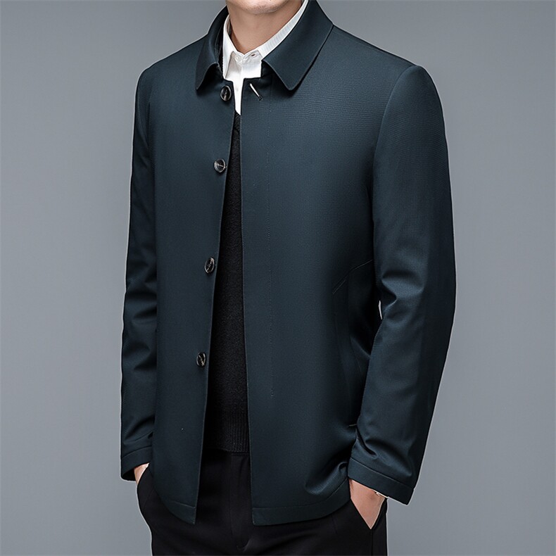 男士加厚保暖羽绒服冬季新款可拆卸内胆中年爸爸冬装翻领休闲外套,男装羽绒服,电商B212（原钱塘6029）