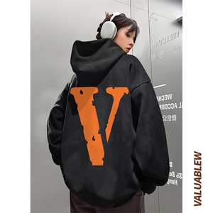麂皮绒连帽卫衣重磅400克橙v印花JL7012-P45控78（抖音不可售）图片
