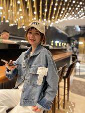 牛仔外套，女装，跳跳谷