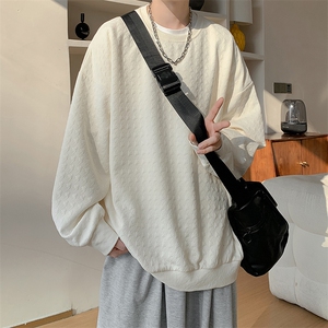 卫衣男秋季新款港风宽松提花套头上衣WY8091-特P32图片