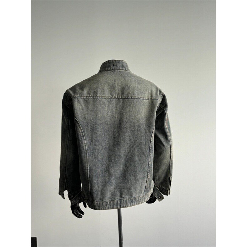 【有货】JK13CC-特P78条纹牛仔外套男水洗美式立领夹克,男装夹克,星座1007（原301D）