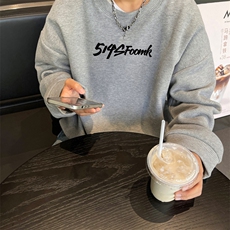 华夫格！华夫格上衣男圆领华夫格卫衣男大码长袖t恤男HY246-特P23，男装卫衣，电商B367