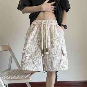 抖音品质短裤男夏季冰丝黑色休闲宽松薄款D2503*P35控58图片