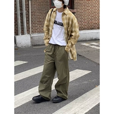 复古基础降落伞工装裤中性百搭抽绳松紧腰休闲裤男KG07，男装休闲裤，星座1116A（原606A-3）