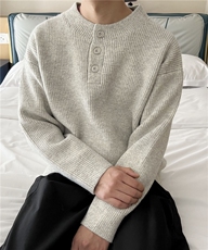 2025新款秋冬季毛衣男士圆领纯色针织衫宽松休闲百搭上衣潮，男装针织衫/毛衣，星座510-1