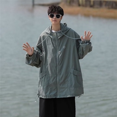 冰丝防晒外套男式新款夏季宽松轻薄透气速干日系户外钓鱼防晒衣服，男装夹克，星座716-4