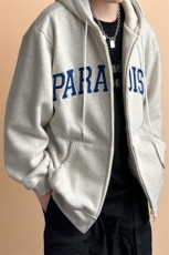 现货重磅宽松休闲绣花连帽卫衣外套男潮牌上衣A351-AW2499-P105，女装短外套，电商A351