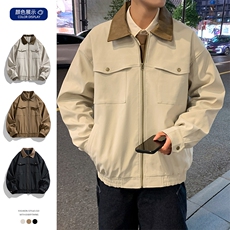 翻领夹克男春季简约宽松潮流百搭上衣服JK266-P73，男装夹克，星座308B-2