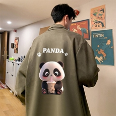 麂皮绒夹克男大码立领褂子外套JK85417-P68加绒款-P78，男装夹克，电商A040