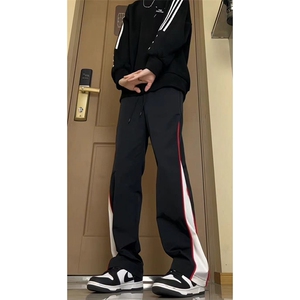 夏季美式insi高街hiphop拼接宽松运动长裤货号K2315P4568图片