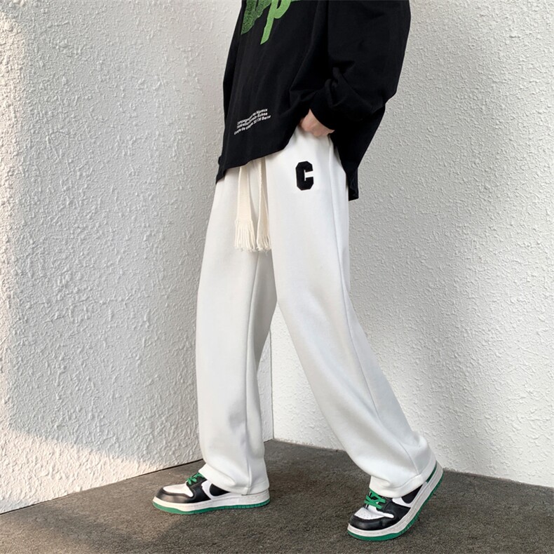 内里包边高货直播得物现货男大码宽松拖地裤,男装休闲裤,电商A161-2