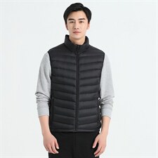 坎肩羽绒马甲2023冬季新款中年男士时尚宽松保暖打底背心爸爸上衣，男装背心/马甲，电商B212（原钱塘6029）