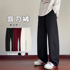特批P30无差价百搭宽松香蕉镰刀裤男港风高级感休闲弯刀裤K1692，男装休闲裤，电商A001