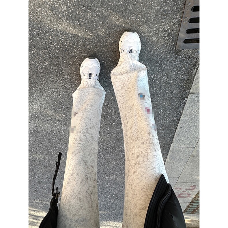 春装高品质扎染刺绣工艺弯刀卫裤男重磅复古垂感休闲运动裤阔腿裤,男装休闲裤,电商A443