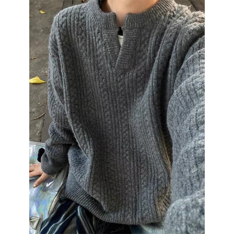 慵懒氛围感保暖羊毛针织衫毛衣ins原宿新款MY6518,男装针织衫/毛衣,星座516A