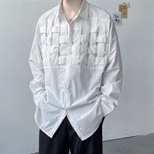 长袖衬衫男港风日系韩版潮流帅气衬衣C765P38，男装衬衫，星座1116-2