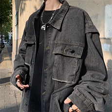 2024高街潮牌ins牛仔外套春季新款休闲宽松工装夹克男W7962-P65，男装夹克，星座512-4