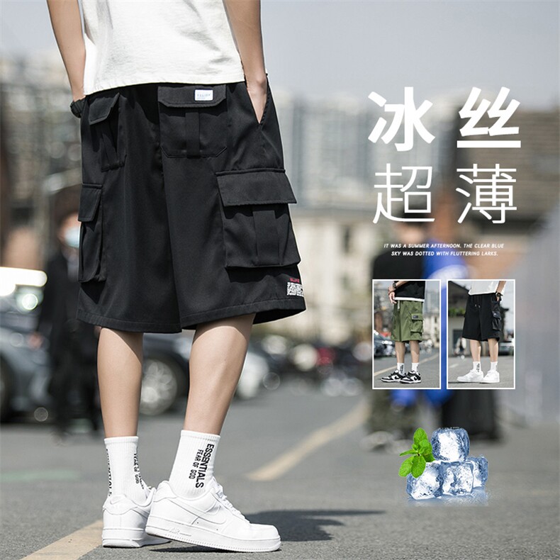 夏季新品五分裤男生短裤宽松休闲运动百搭工装裤子DK21218P-30,男装牛仔裤,电商A128