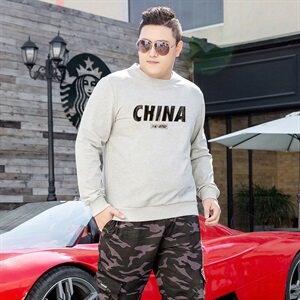 M-9XL男大码圆领套头卫衣 5032-1_2078P60图片