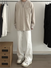 美式ins高街暗黑小众百搭喇叭裤休闲牛仔裤K2305-P55控78，男装牛仔裤，电商A062