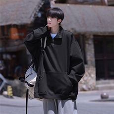 1360克重磅半拉链POLO衫50%棉50%涤纶大码M-5XL卫衣男WY77077P65，男装Polo衫，星座226-2