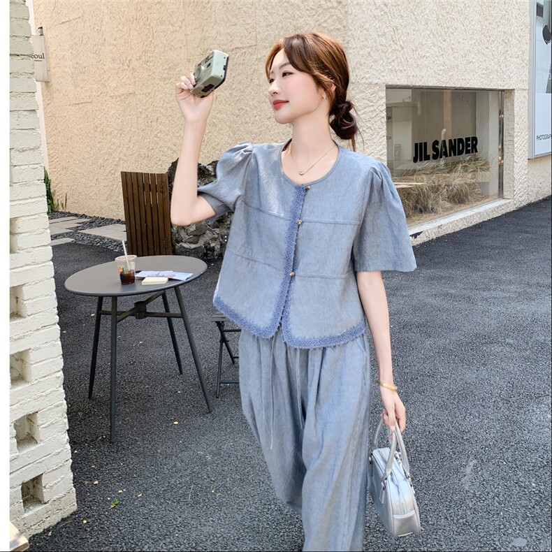 现货超好数据短袖+阔腿裤套装2C259-9909-P175-K258,女装套装/套裙,2C259