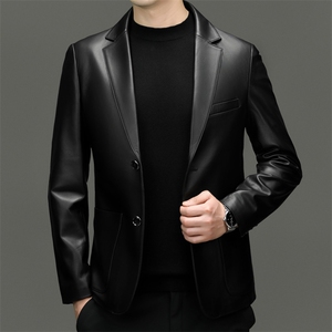 BG5097大货主推款新款真皮皮衣男绵羊皮外套西服夹克韩版修身图片
