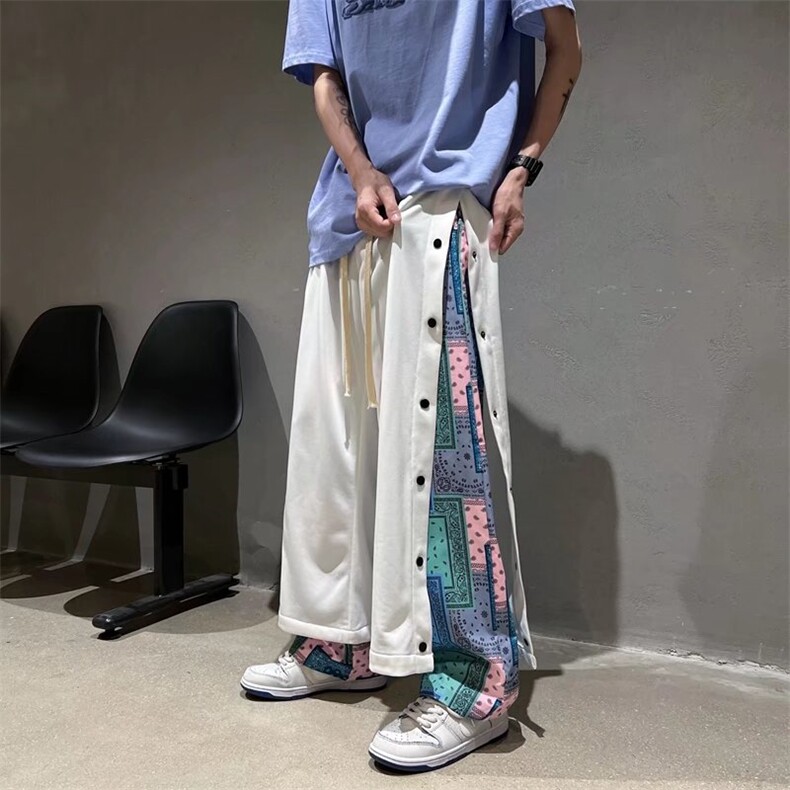 男春季潮流时尚休闲长裤排扣裤D320P37,男装休闲裤,星座1116-2
