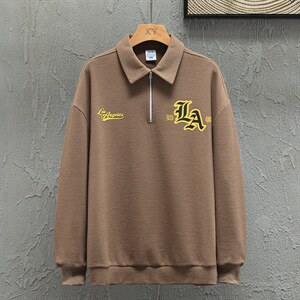 新款POLO衫灰墙挂拍华夫格休闲套头上衣PL3315-P38控58图片