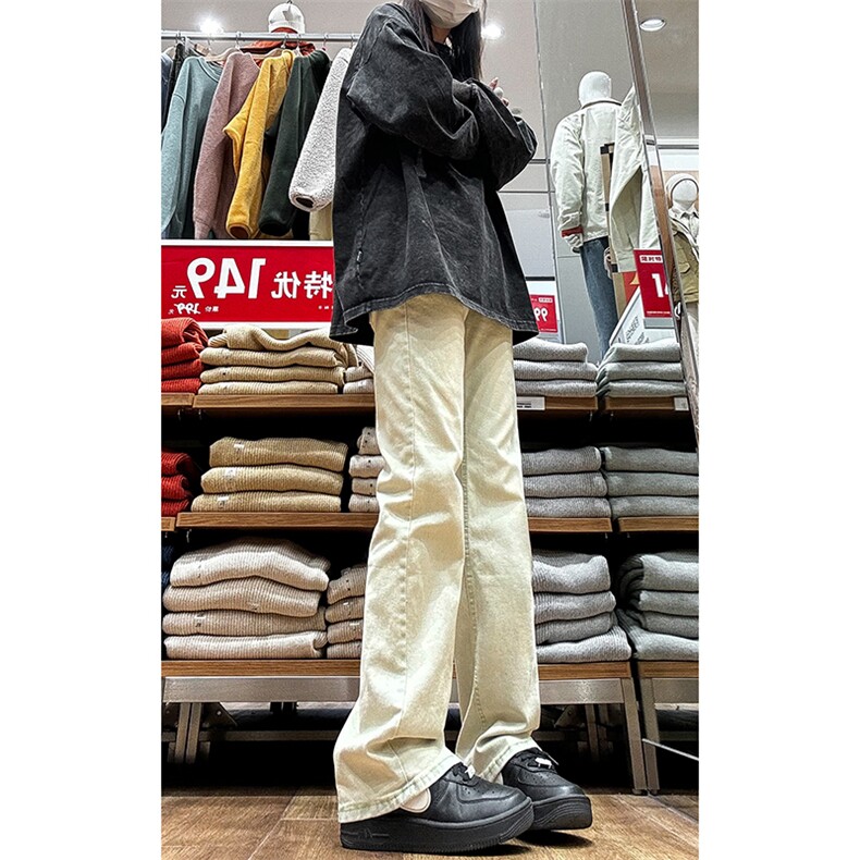 2024春款修身微喇复古弹力牛仔裤715-6-BK01P50,男装牛仔裤,星座715-6