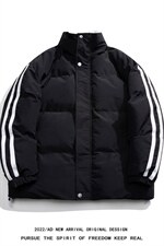 !白底冬季新款侧边两条杠保暖百搭立领棉衣MY355P115控158，男装棉衣，电商A247-1